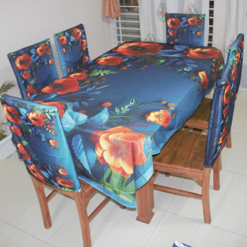3D Dinig Table Cover with chair set