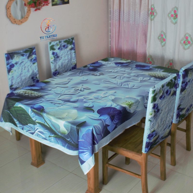 3D Dinig Table Cover with chair set