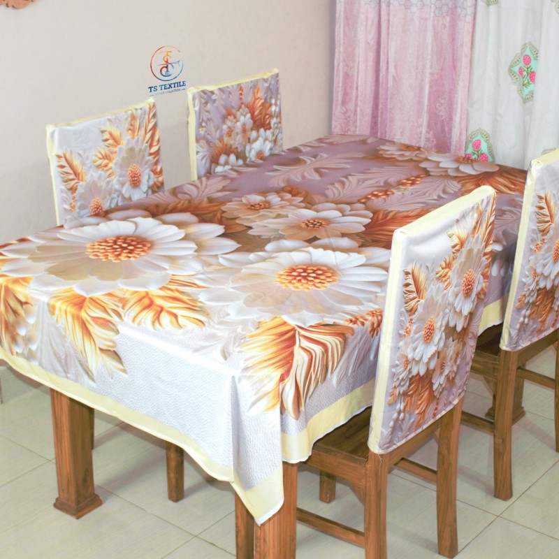 3D Dinig Table Cover with chair set