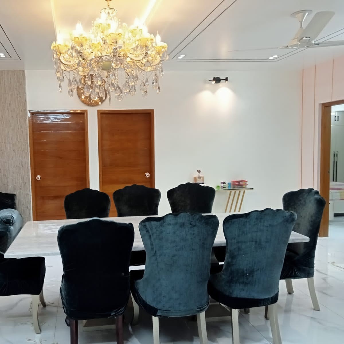 Elegant Korean Velvet Chair Slipcover