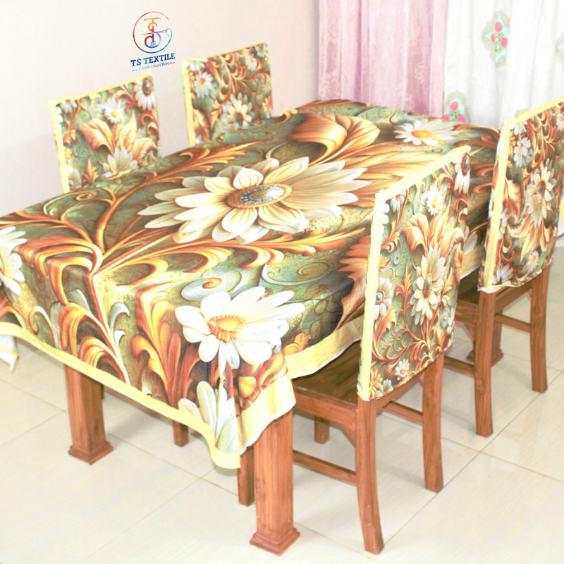3D Dinig Table Cover with chair set