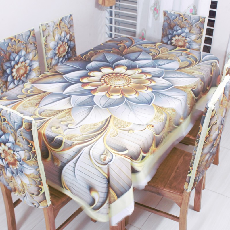 3D Dinig Table Cover with chair set