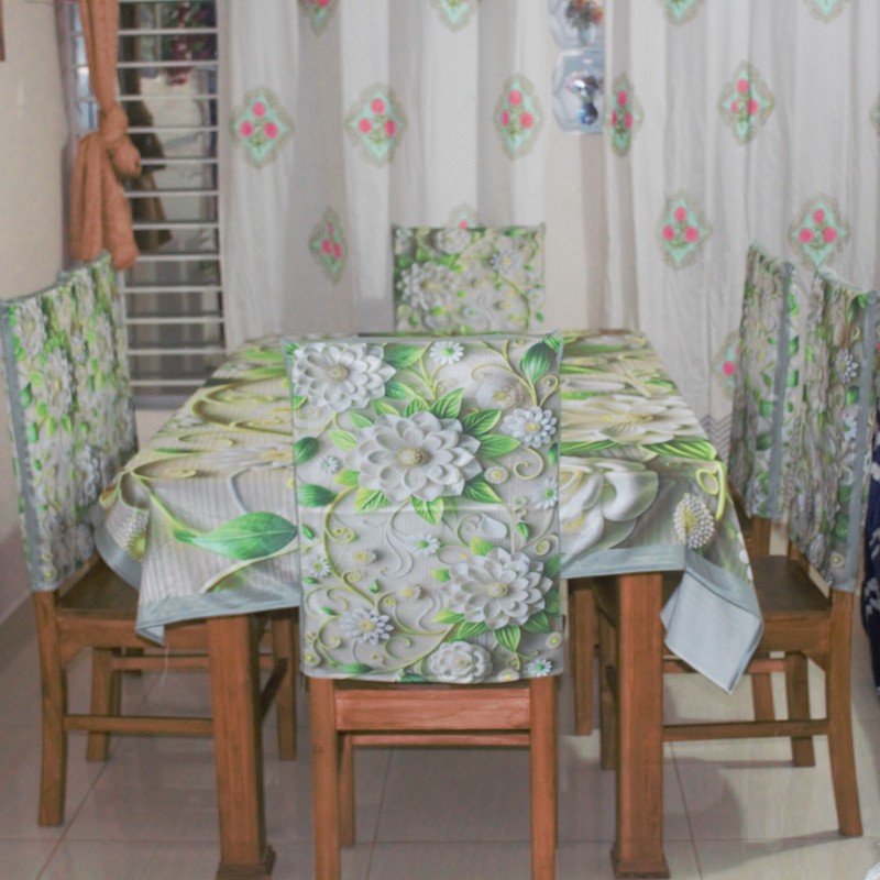 3D Dinig Table Cover with chair set